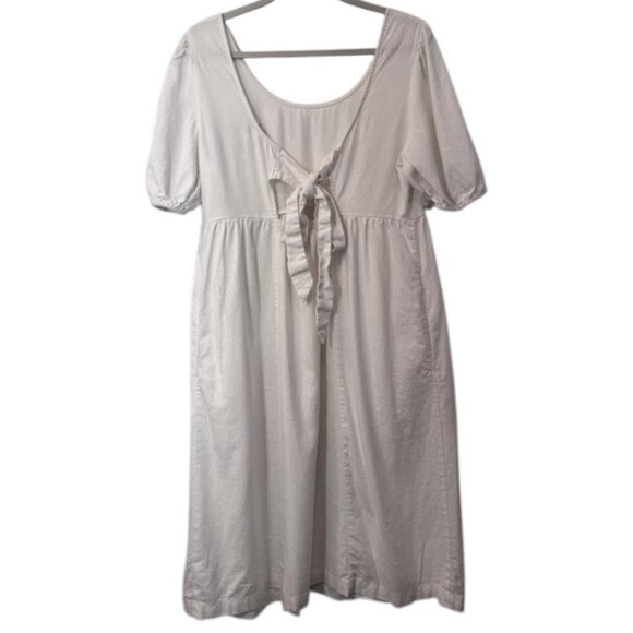 Isabel Maternity by Ingrid+Isabel white maternity open tie back dress size M - Picture 5 of 8